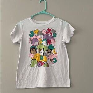 Squishmallows White Graphic‎ Tee – Girls Size 10